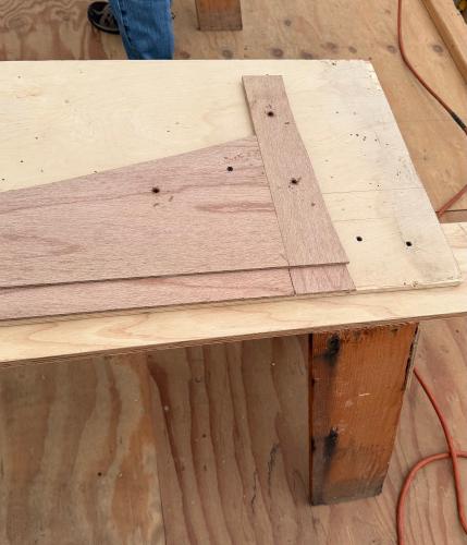 a practice run on some scrap plywood