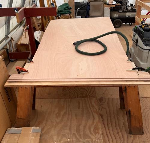 the full setup for the scarfing